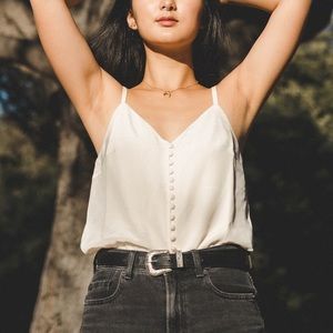 Like New Madewell Silk Button Down Cami 4